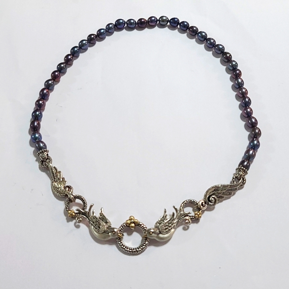 New Barbara Bixby Peacock Pearl Neckace